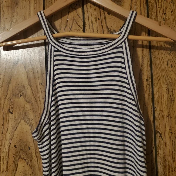 MADEWELL District Ribbed Striped Knit Tank Dress - Medium - Picture 3 of 5